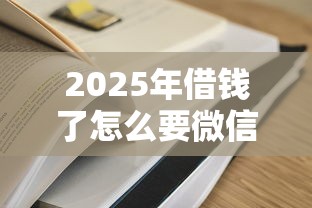 2025年借钱了怎么要微信账单证明？试试这五个最容易通过的网贷平台