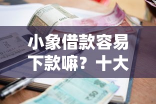 小象借款容易下款嘛？十大纯信用贷款平台推荐