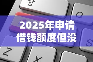 2025年申请借钱额度但没借钱？整合5个网络贷款平台哪家好