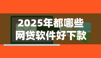 2025年都哪些网贷软件好下款？梳理五个马云贷款平台