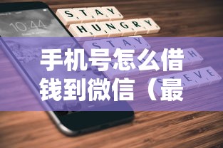手机号怎么借钱到微信（最新发布！）8个黑户成功获取大额贷款的平台