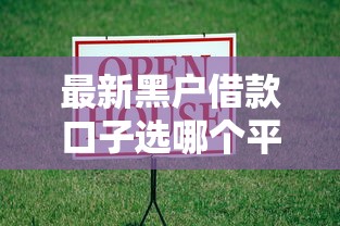 最新黑户借款口子选哪个平台？5个黑户成功获取大额贷款的软件推荐