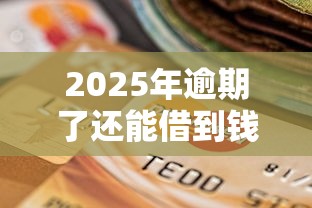 2025年逾期了还能借到钱的口子有吗，整理五个不看年龄征信负债的平台