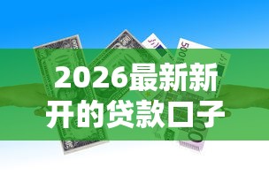 2026最新新开的贷款口子怎么开，总结十个黑户借款平台容易通过审核！