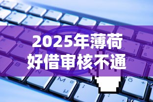 2025年薄荷好借审核不通过？整合五个无视一切是人就下款