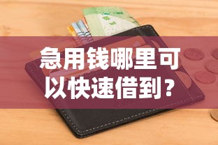 急用钱哪里可以快速借到？7个支持下款到微信的征信花还能下款的平台