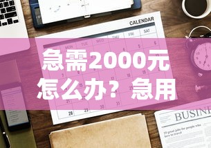 急需2000元怎么办？急用钱哪里可以快速借到试试这6个无门槛平台