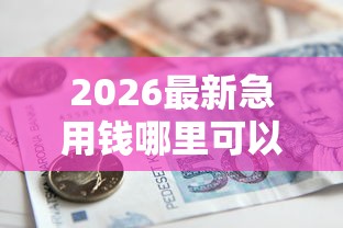 2026最新急用钱哪里可以快速借到，总结十个借款平台黑户也能借款！