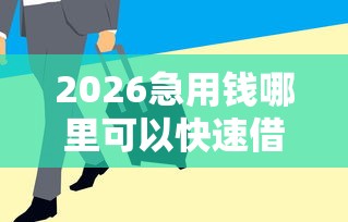 2026急用钱哪里可以快速借到，差20000元就选这8个平台