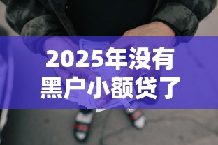 2025年没有黑户小额贷了吗能贷款吗：整理五个60岁至65之间正规借款平台