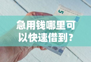 急用钱哪里可以快速借到？2026最新测评10个黑户借钱最好下款平台