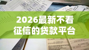 2026最新不看征信的贷款平台，总结十个贷款10万比较容易的软件！