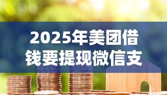 2025年美团借钱要提现微信支付：整合五个网贷借款平台好下款