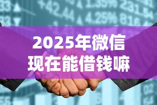 2025年微信现在能借钱嘛，分享5个征信花了还有平台可以借款
