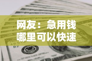 网友：急用钱哪里可以快速借到？求介绍几款助贷公司黑户口子有什么