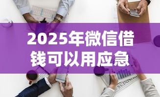2025年微信借钱可以用应急金吗：分享5个48期贷款平台