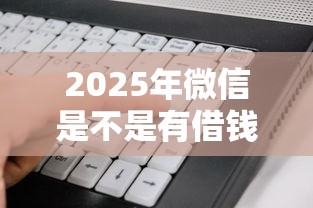 2025年微信是不是有借钱的软件：看看这五个征信花找第三方担保贷款平台
