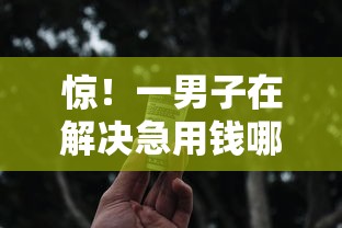 惊！一男子在解决急用钱哪里可以快速借到时竟然发现8个无视网黑征信黑3万贷款，事后分享了出来