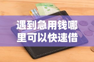 遇到急用钱哪里可以快速借到怎么办？或可尝试这8个征信黑了还能借钱的平台