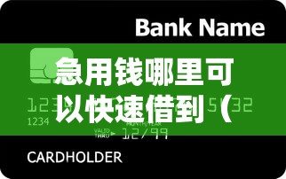 急用钱哪里可以快速借到（最新发布！）10个正规小额贷款平台
