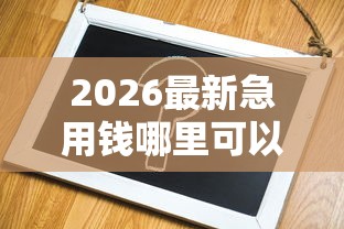 2026最新急用钱哪里可以快速借到（支持支付宝），6个不看年龄征信负债的软件无私分享