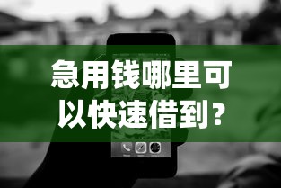 急用钱哪里可以快速借到？网友亲测7个无视征信黑白100%秒下网贷app盘点