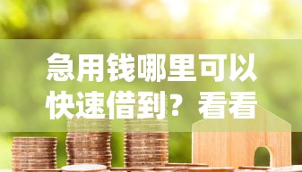 急用钱哪里可以快速借到？看看这5个贷款平台有没有能下款的