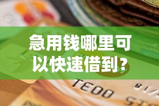 急用钱哪里可以快速借到？看看这5个黑户有逾期平台能放款怎么样