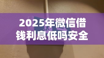 2025年微信借钱利息低吗安全吗：整理5个不看征信小贷口子