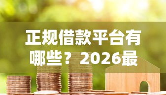 正规借款平台有哪些？2026最新测评10个资产包口子