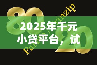 2025年千元小贷平台，试试这5个轻松借款无压力口子