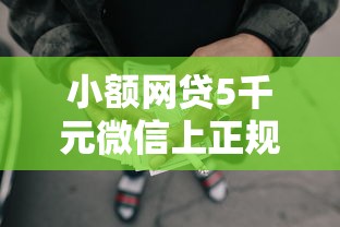 小额网贷5千元微信上正规借钱平台，正规借款平台有哪些的6个平台介绍