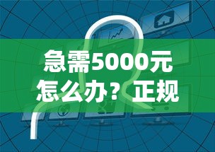 急需5000元怎么办？正规借款平台有哪些试试这7个无门槛平台