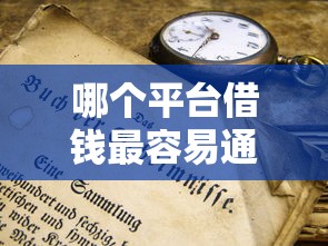 哪个平台借钱最容易通过就选这6个3千元不看年龄征信负债的口子