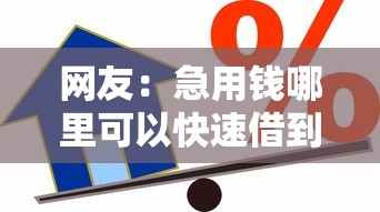 网友：急用钱哪里可以快速借到？求介绍几款工资贷款平台