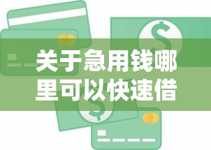 关于急用钱哪里可以快速借到，推荐8个16岁小额贷款平台给你