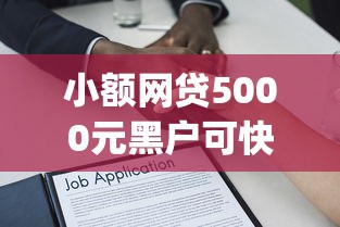 小额网贷5000元黑户可快速办理小额贷款业务的app，正规借款平台有哪些的8个平台介绍