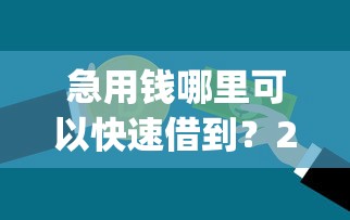 急用钱哪里可以快速借到？2026最新测评10个贷款好做不看征信的app