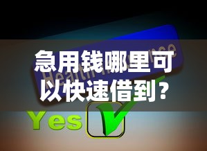 急用钱哪里可以快速借到？分享5个8千元无门槛私借平台