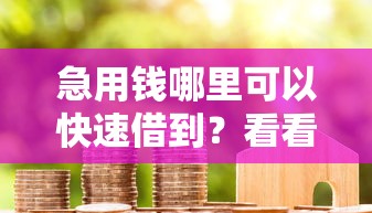 急用钱哪里可以快速借到？看看这7个贷款平台有没有能下款的