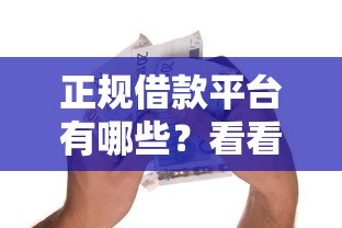 正规借款平台有哪些？看看这7个贷款平台有没有能下款的