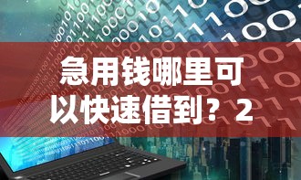 急用钱哪里可以快速借到？2026最新测评10个超级烂户双黑下款口子