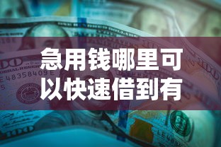 急用钱哪里可以快速借到有哪些？分享9个真正无视风控黑白的网贷