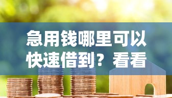 急用钱哪里可以快速借到？看看这5个贷款平台有没有能下款的
