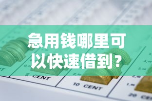 急用钱哪里可以快速借到？盘点最新9个真正无视风控黑白的网贷