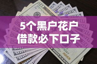 5个黑户花户借款必下口子2025推荐，专为攻克小额贷款哪里最可靠难题