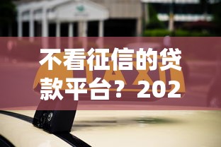 不看征信的贷款平台？2026最新测评10个贷款容易过的平台