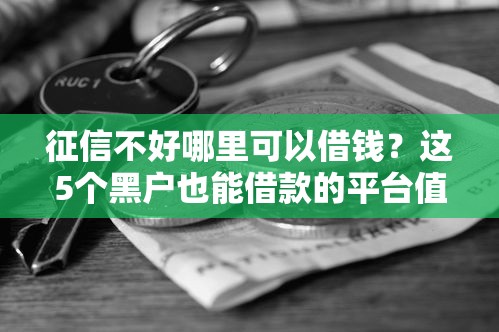征信不好哪里可以借钱？这5个黑户也能借款的平台值得一试
