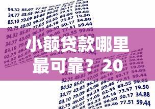 小额贷款哪里最可靠？2026最新测评10个借款平台不看征信容易通过