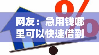 网友：急用钱哪里可以快速借到？求介绍几款什么贷款平台好通过